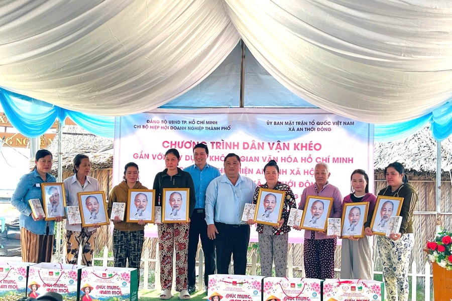 Xây dựng Không gian văn hóa Hồ Chí Minh gắn với dân vận khéo tại xã An Thới Đông