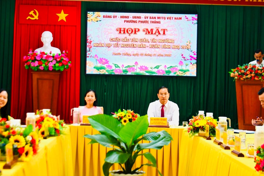 Phường Phước Thắng họp mặt chức sắc, tôn giáo, tín ngưỡng dân gian trên địa bàn