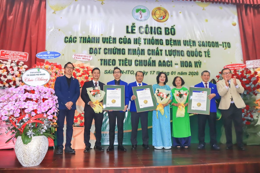 Hệ thống Bệnh viện SAIGON-ITO đạt chứng nhận kiểm định chất lượng quốc tế AACI