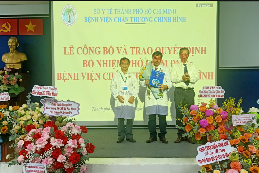 Sở Y tế TP.HCM bổ nhiệm tân Phó Giám đốc Bệnh viện Chấn thương Chỉnh hình