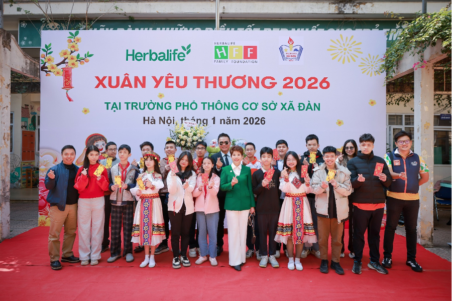 Herbalife Việt Nam lan tỏa “Xuân Yêu Thương 2026” tới trẻ em và người cao tuổi khó khăn