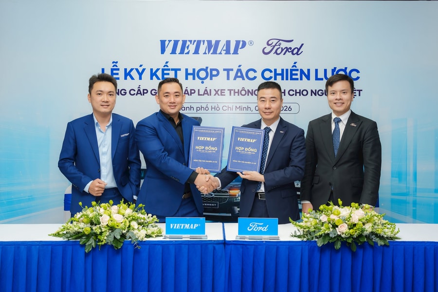 Ford Việt Nam và Vietmap ký kết hợp tác chiến lược, cung cấp thêm giải pháp hỗ trợ lái xe thông minh cho khách hàng