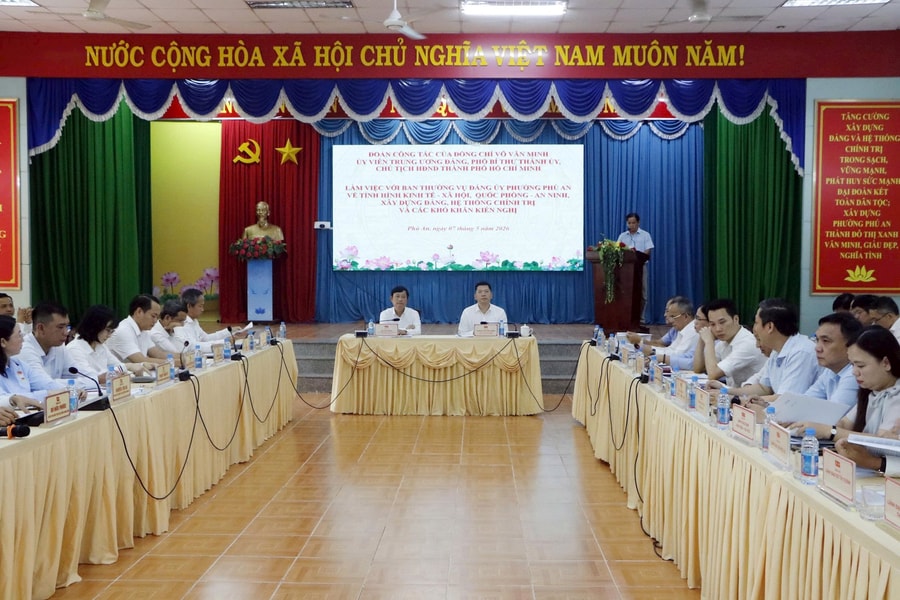 Ông Võ Văn Minh làm việc với Phú An, thúc đẩy tiến độ hàng loạt dự án