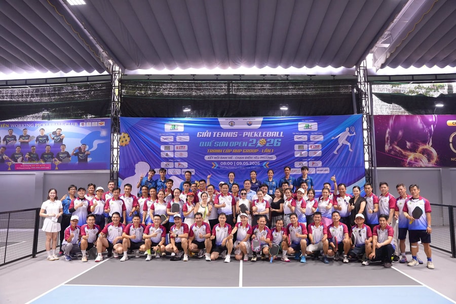 Sôi nổi giải tennis – pickleball Quế Sơn Open 2026