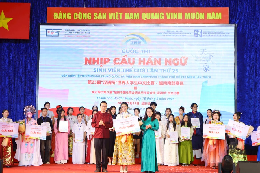 Trao giải cuộc thi 'Nhịp cầu Hán ngữ sinh viên thế giới' khu vực phía Nam