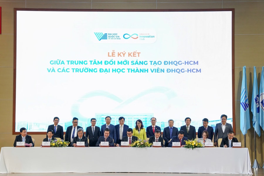 Trung tâm Đổi mới sáng tạo ĐHQG TP.HCM và 8 trường đại học thành viên ký kết hợp tác
