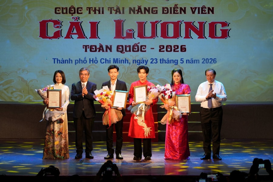 Trao 4 giải Nhất trong cuộc thi Tài năng Diễn viên Cải lương toàn quốc 2026
