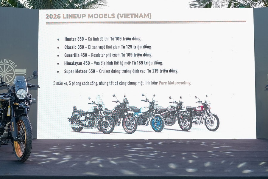 Royal Enfield Vietnam chính thức ra mắt nhà phân phối mới TAMS và công bố giá 5 dòng xe thế hệ mới 2026