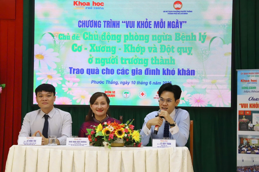 'Vui khỏe mỗi ngày': Hiểu đúng để giảm nguy cơ đột quỵ và bệnh cơ xương khớp